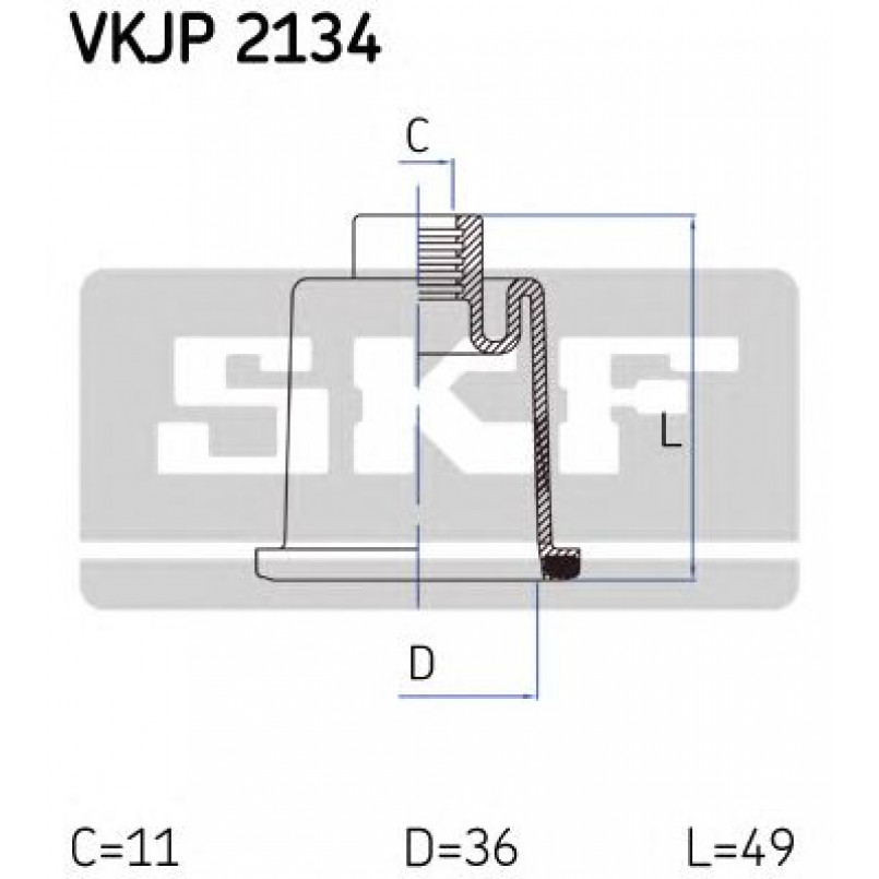 VKJP 2134 SKF - Пильовик привідного валу